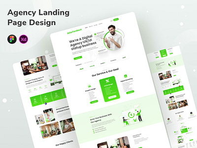 Agency Landing Page Design agency agency landing agency portfolio business business web business website creative agency design design portfolio designer digital agency home page homepage landing landing page landingpage ui uxui web design website