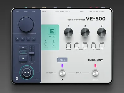 BOSS Vocal Performer Multi-effects Processor 1st app boss boss effect boss effects figma illustration music music app music design plugin plugin design processor ui ui design vocal vocal performer vst design vst plugin