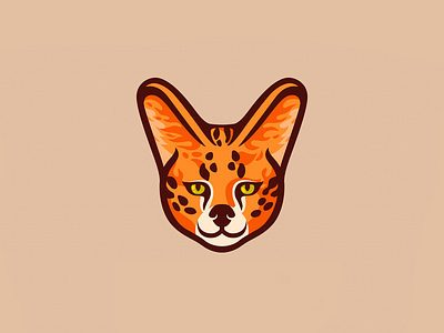 Serval african animal brand branding cartoon cat character design elegant illustration logo logotype mark mascot modern serval sign vector wild