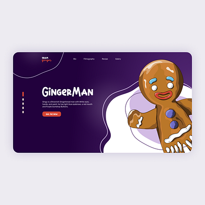 The Gingerbread Man UI design gingerbread gingerman gingy illustr illustration illustrator shrek ui ui design web design