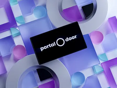 Captivating Motion Design For Portal Door 3d adobe aftereffects animation blender branding creative design digital geometry glass ipad motion motion design motion graphics particles render scene video