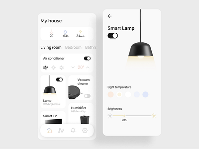Smart Home - Mobile App app branding concept design graphic design mobile app smart home ui ux