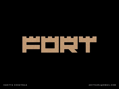 Fort - Wordmark, logo design, identity, branding ai artificial intelligence brand identity branding castle citadel fort fortress gaming logo logo design logo designer logo mark logodesign logotype modern logo secure security vision pro wordmark