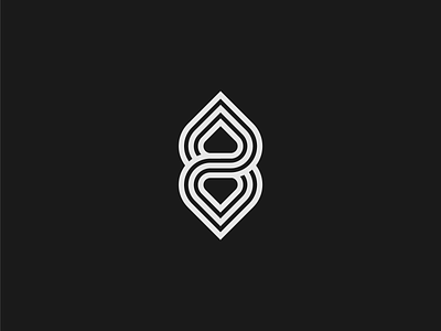 Eight branding concept creative design eight illustration lines logo ornament simple symbol ui vector