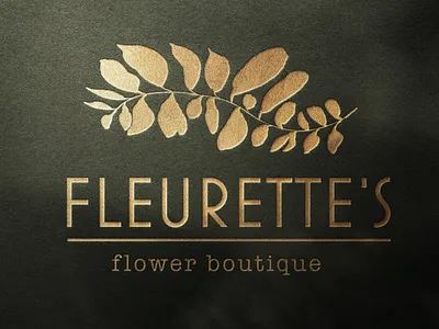 Fleurette's flower shop brand brand design branding design graphic design logo logotype modern logo