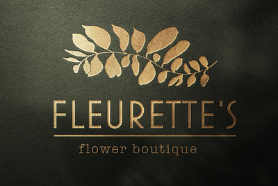 Fleurette's flower shop brand brand design branding design graphic design logo logotype modern logo