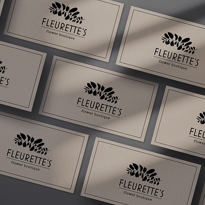 Florette's flower shop brand brand design branding business card card design graphic design logo logotype