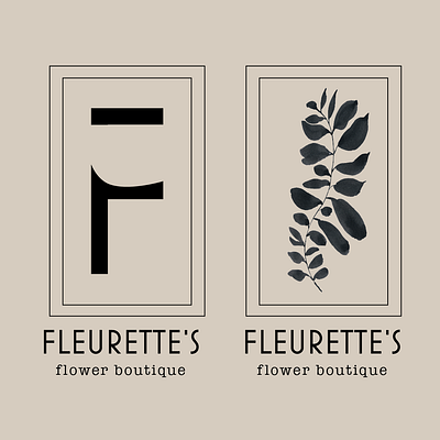 Florette's flower boutique brand brand design branding design graphic design logo logotype minimal