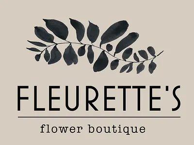 Florette's flower shop brand brand design branding flower logo logotype