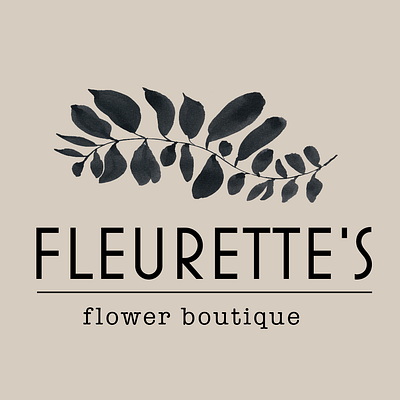 Florette's flower shop brand brand design branding flower logo logotype