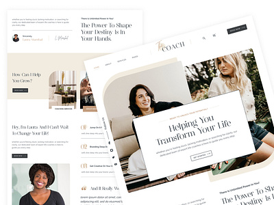 The Coach - a WP Theme using Elementor PRO branding business design elementor feminine