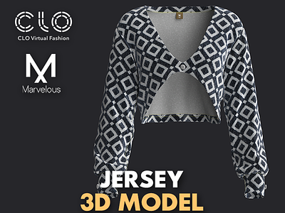 Women Jersey Mockups 3d clo3d fashion graphic design marvelousdesigner mockup moda3d patterns