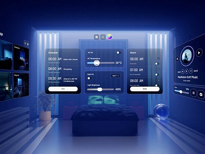 Bed Room Mixed Reality (MR) Experience 3d design ambient experience animation apple vision pro ar augmented reality creative technology digital art digital transformation futuristic immersive experience interaction design mixed reality mr technology virtual reality vision os visual effects vr wwdc23