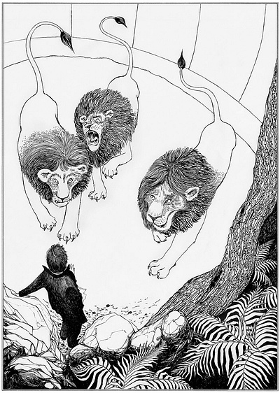 The Lions Den X Rohan Eason animals book illustration emotions line nature