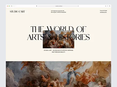 Studio L'Art Website Design hero section landing page product design ui uiux ux design website