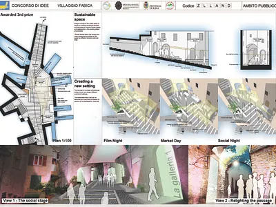 Factory Village Ideas Competition - 3rd prize winner 3d competition 3d design 3d visualisation competition courtyard design detail design factory village competition graphic design ideas competition illustration landscape design layout design sketchup social design street design streetscape urban design urban design competition visualisation wine cellar