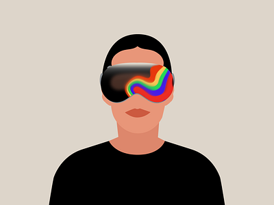Apple Vision Pro VR | AR 2d animation animation apple ar glasses handset illustration motion graphics tech vision pro vr