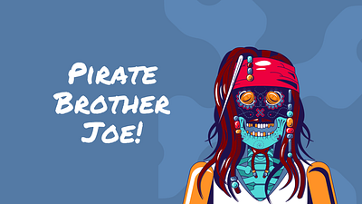 💀 💰 Pirate Brother Joe Fugitive | June 9 John Depp's Birthday animation graphic design illustration jacksparrow johnnydeppp motion graphics piratecaptain vector