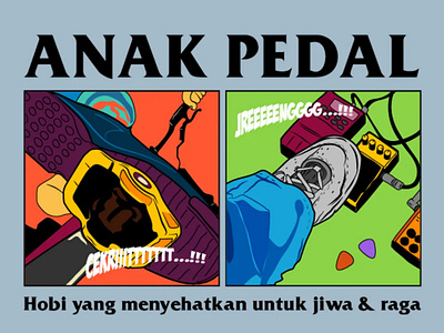 Anak Pedal (Pedals Guy) graphic design illustration vector