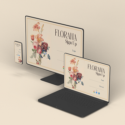 Florana Sign Up Page branding design graphic design ui ux