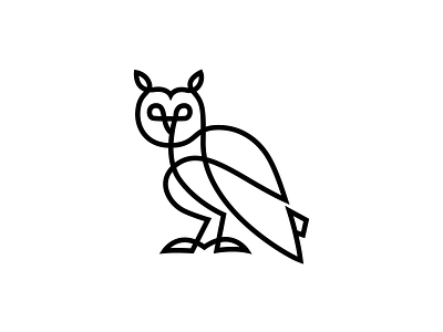 Owl for Paul Ibou animal art artist belgian bird branding design designer famous identity influence line logo mark owl paul ibou pioneer sculpture single symbol