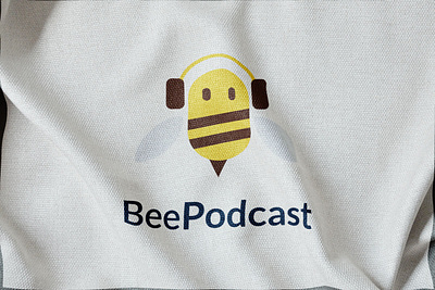 Podcast Logo - Portfolio bee logo design head phone logo illustration logo 2023 logo new miclogo podcast logo trading logo