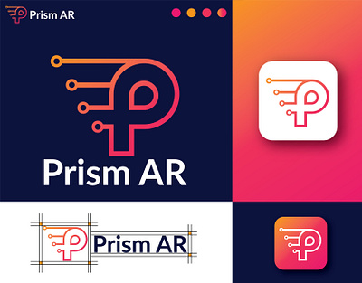 Prism AR Logo & Brand identity 2d 3d 3d art animation brand identity branding business card cards design graphic design illustration logo logo and branding minimalist logo modern logo motion graphics typography ui ux vector