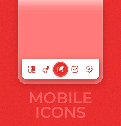 Mobile Icons - Glassmorphism branding icons mobile app mobile icons ui