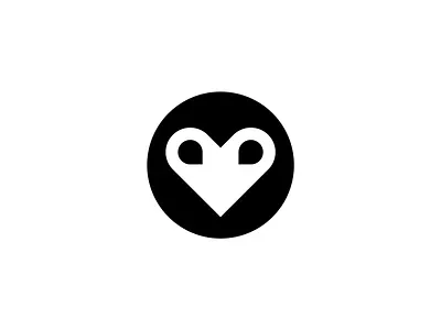 Owl for Paul bird branding bw geometric graphic design heart icon illustration logo logo design logotype mark minimal modern owl paul ibou sign simple tribute