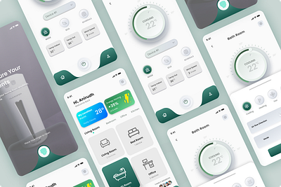 Air Conditioner Digital Remote ac application ac remote design figma illustration interactive prototyping mockups productdesign ui user experience user experience design user interface design ux wireframing
