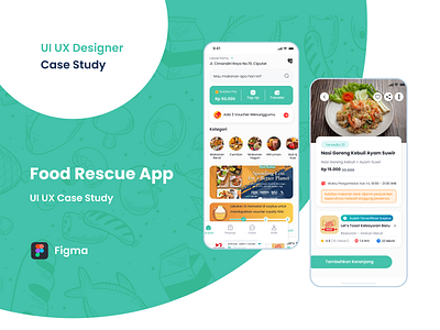 Food Rescue App fb app mobile app mobile app usecase ui mobile app uiux designer usecase study