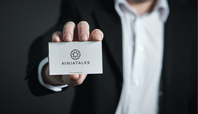 Spotify Podcast Business Card - NINJATALKS branding graphic design logo mockup spotify logo visiting card