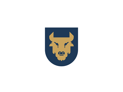 Buffalo americana animal badge bison branding coat of arms geometry icon illustration logo mark minimalist modern heraldry nature open outdoors shield wild