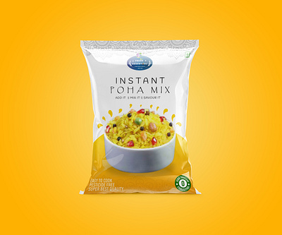 Instant Poha Mix - Packaging Design branding design graphic design illustration logo mockup pack design packaging design vector