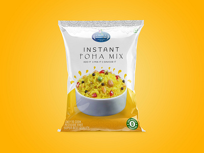 Instant Poha Mix - Packaging Design branding design graphic design illustration logo mockup pack design packaging design vector