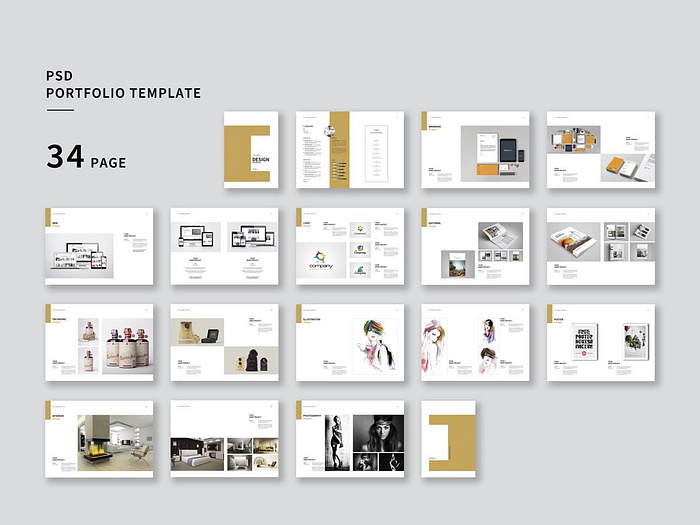 PSD Portfolio Template by Adek on Dribbble