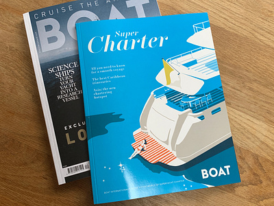 Boat International boats coverdesign graphicstyle lifestyleillustration luxury magazinedesign magazineillustration photoshop superyacht travel illustration