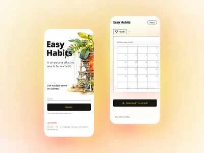 Easy Habits app app habit mobile product self development side project template ui ux