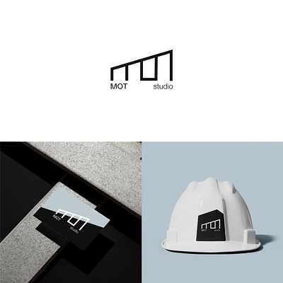 MOT | Studio logo design building construction logo studio