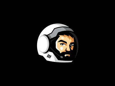 Astronaut 2d astronaut branding cartoon clean design helmet human illustration logo mars modern moon simple space space suit vector