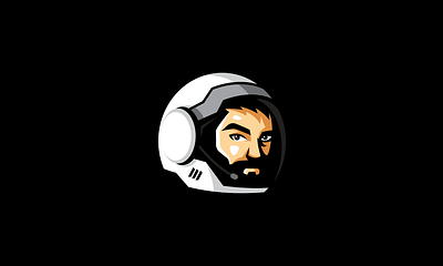 Astronaut 2d astronaut branding cartoon clean design helmet human illustration logo mars modern moon simple space space suit vector