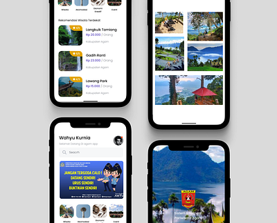 Tourism App Information System - UI Design 3d animation app art branding design flat illustration logo ui