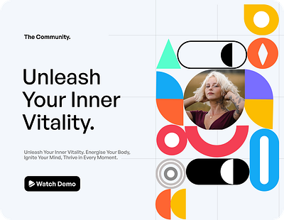Unleash Your Inner Vitality. app landing pages logo typography ui ux website design