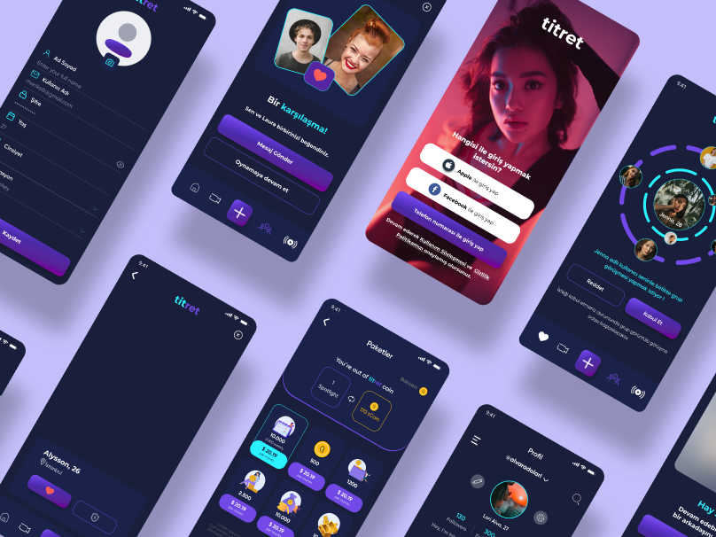 Titret Social Media App Design by Serkan on Dribbble