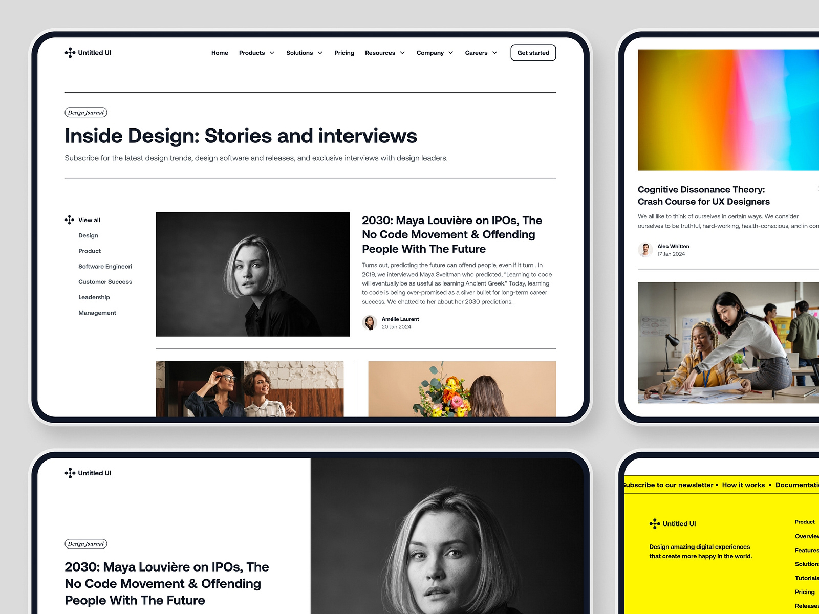 Blog home page — Untitled UI by Jordan Hughes® on Dribbble