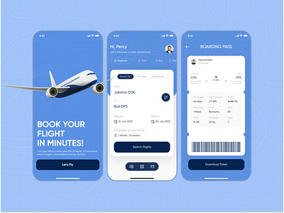 Flight Ticket Mobile App app design mobile mobile app product design saas ui ux