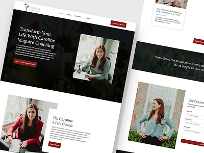 Caroline Maguire - Life Coaching Website UI Design design graphic design logo ui ux