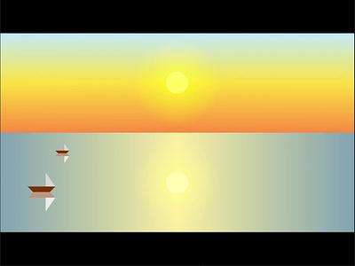 Simple sunset animation using Figma animation figma illustration sunset sunset animation using figma vector vector illustration in figma