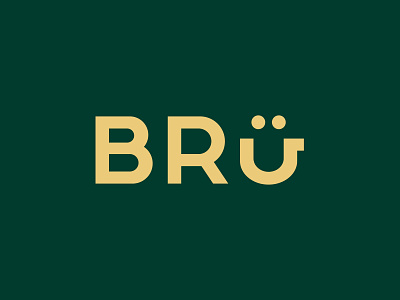 Cafe Brü Logo brand identity branding brew cafe coffee coffee shop design identity logo