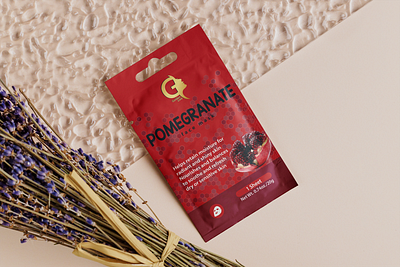 Face mask pomegranate branding design graphic design